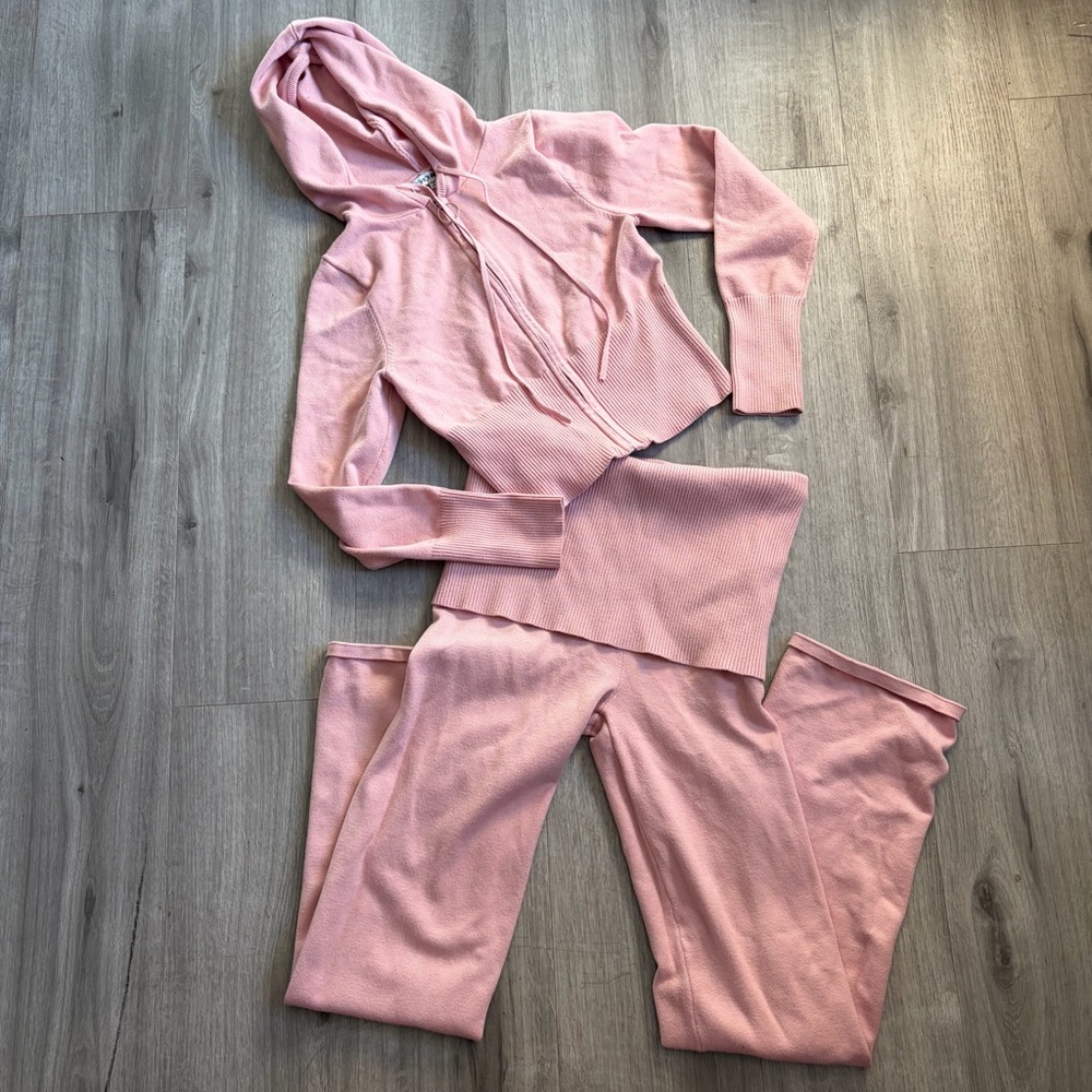 Fashion Nova Blush Knit Lounge Set